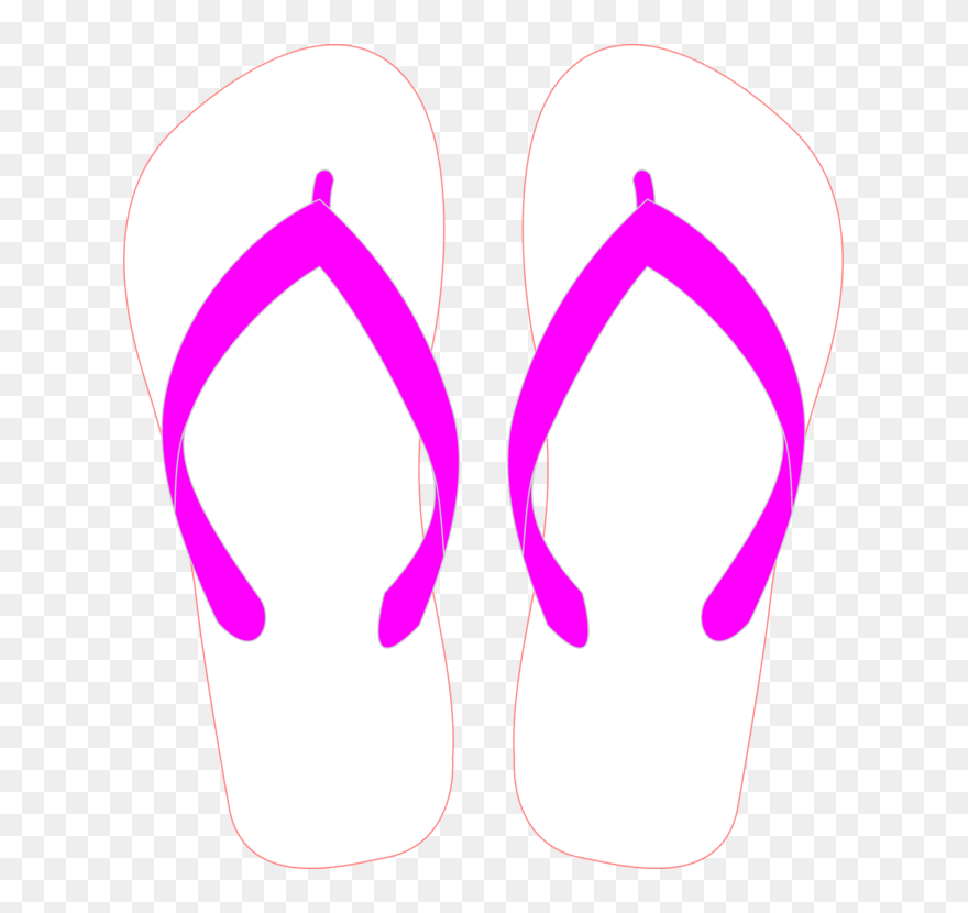 Pink,neck,area - Flip-flops Clipart