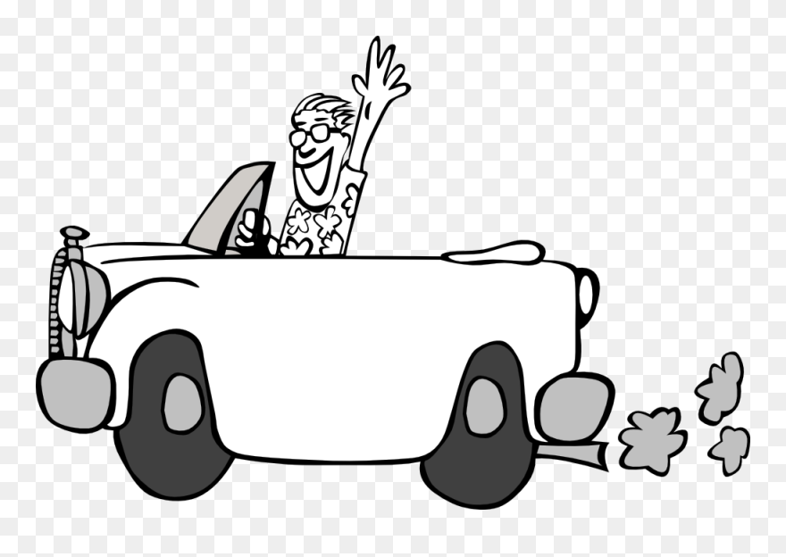 Car Accident Clipart Black And White Clipart Freeuse - Car Driving Clipart - Png Download