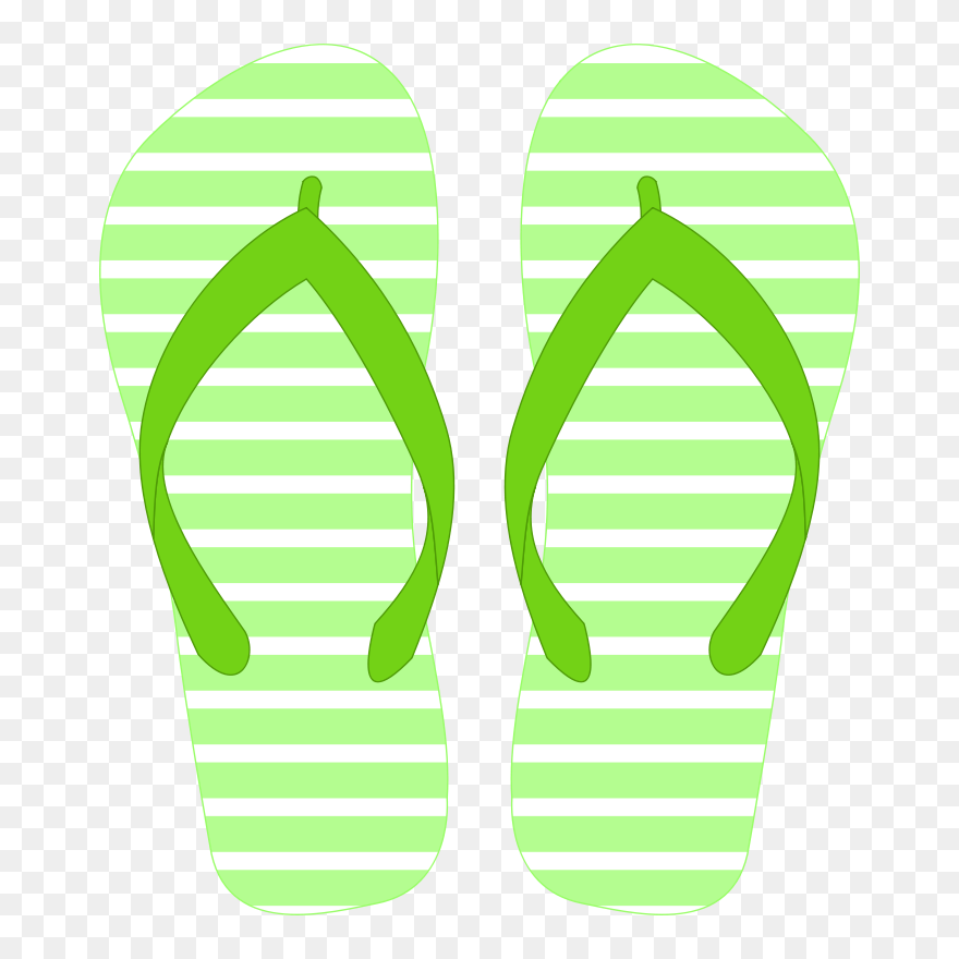 Flipflops 25 - Green Flip Flop Clipart - Png Download