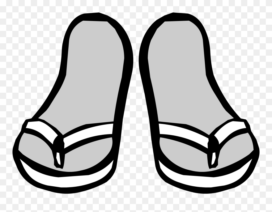 Sandals Clipart Transparent - Club Penguin Flip Flops - Png Download