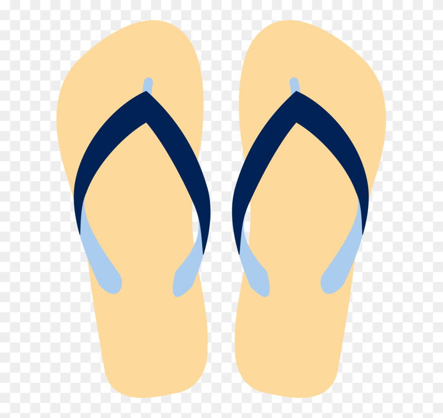 Electric Blue,sandal,yellow - Flipflop Png Clipart