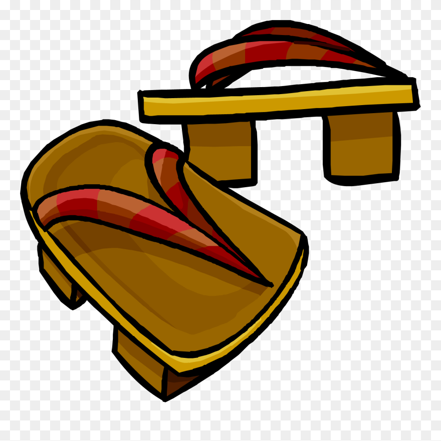 Flip Flops Club Penguin , Png Download - Geta Clipart Transparent Png