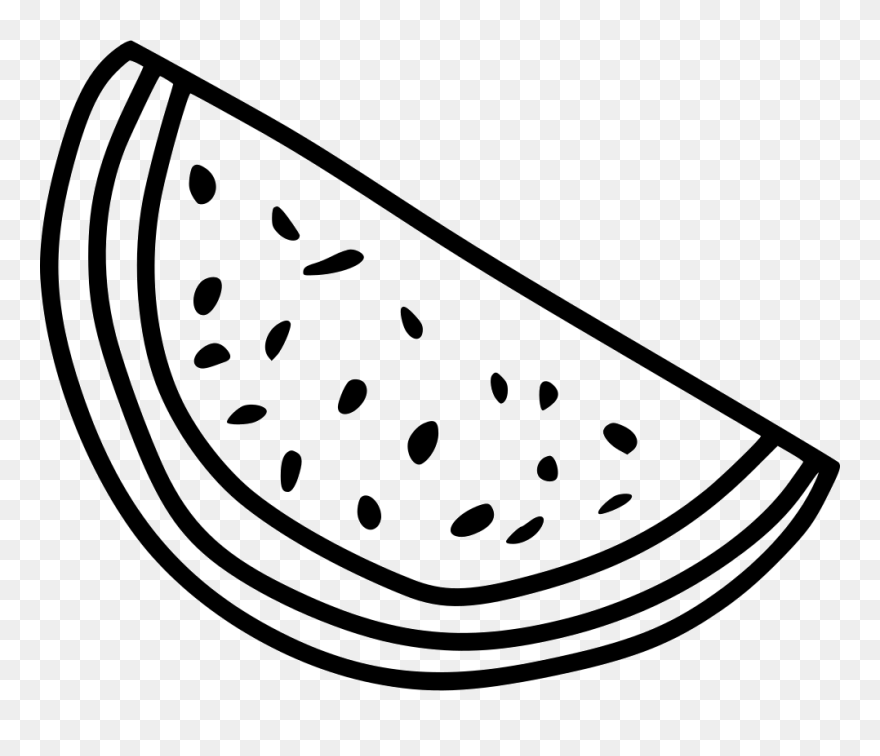 Svg Png Icon Free - Coloring Watermelon Clip Art Transparent Png