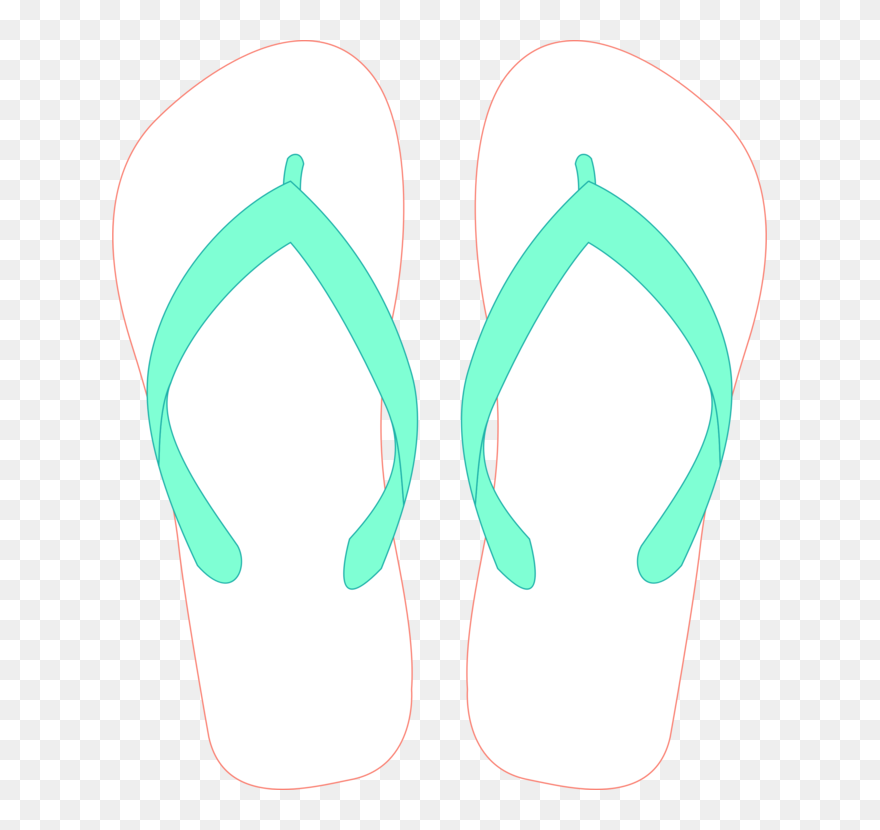 Ear,neck,footwear - Flip-flops Clipart