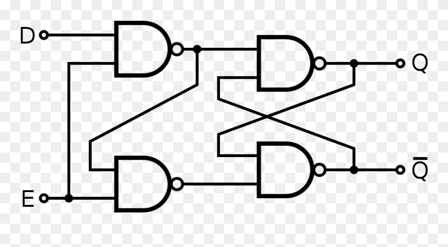 D Latch With Nor Clipart