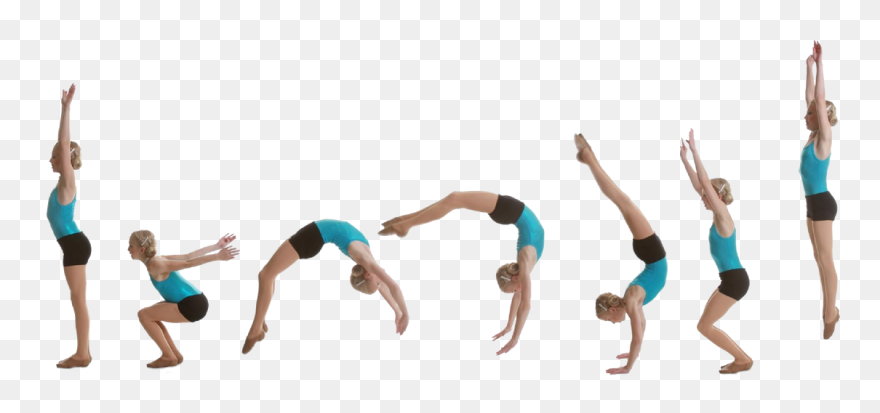 Gymnastics Clipart Back Handspring, Gymnastics Back - Back Handspring - Png Download