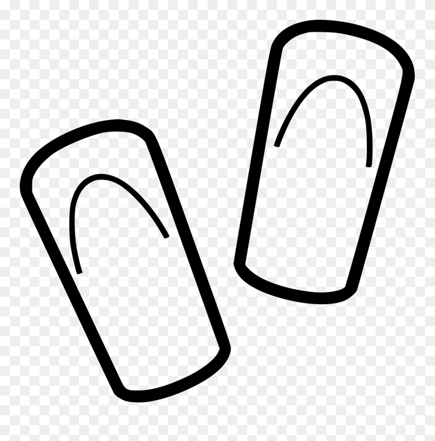 Flip Flop - Line Art Clipart