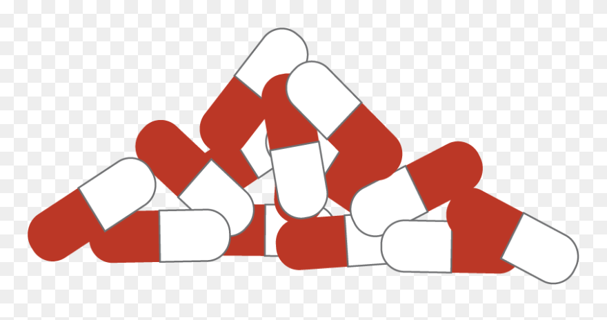 Pill Pile - Prescription Drug Meds Clipart - Png Download