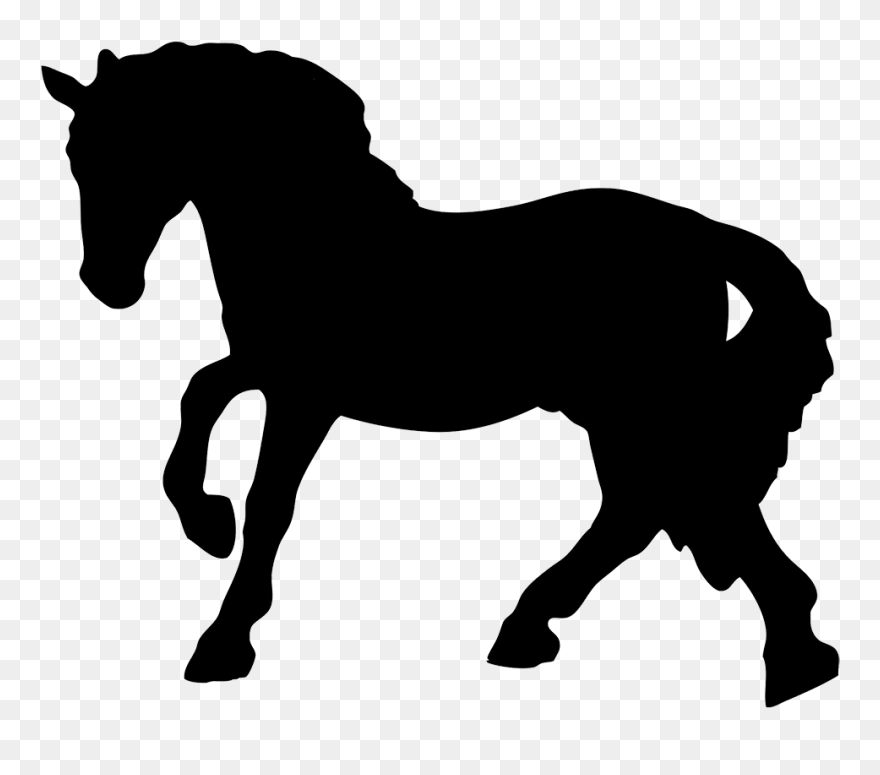Black Horse Silhouette Clipar - Schleich Lusitano Stallion - Png Download