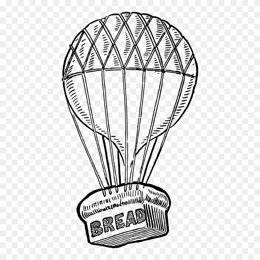 Bread Balloon - Illustration Clipart