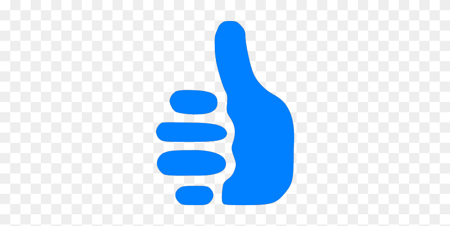 Blue Thumbs Up Svg Clip Arts - Illustration - Png Download