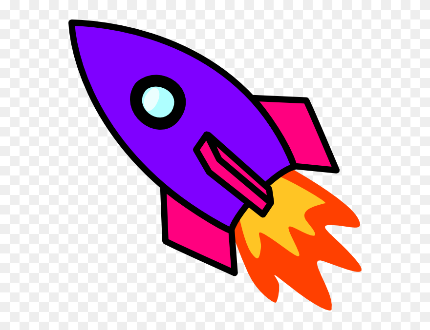 Bingo Images Clipart - Purple Rocket Ship Clip Art - Png Download