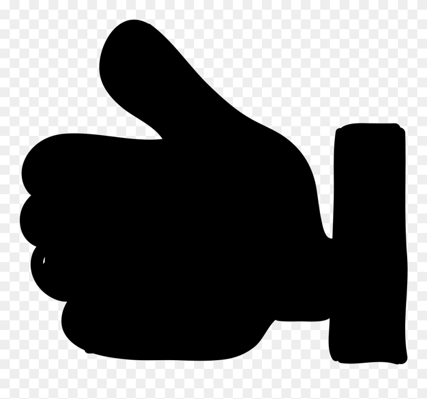 Like Thumb Up Signal Of Filled Hand Comments Clipart - Png Download