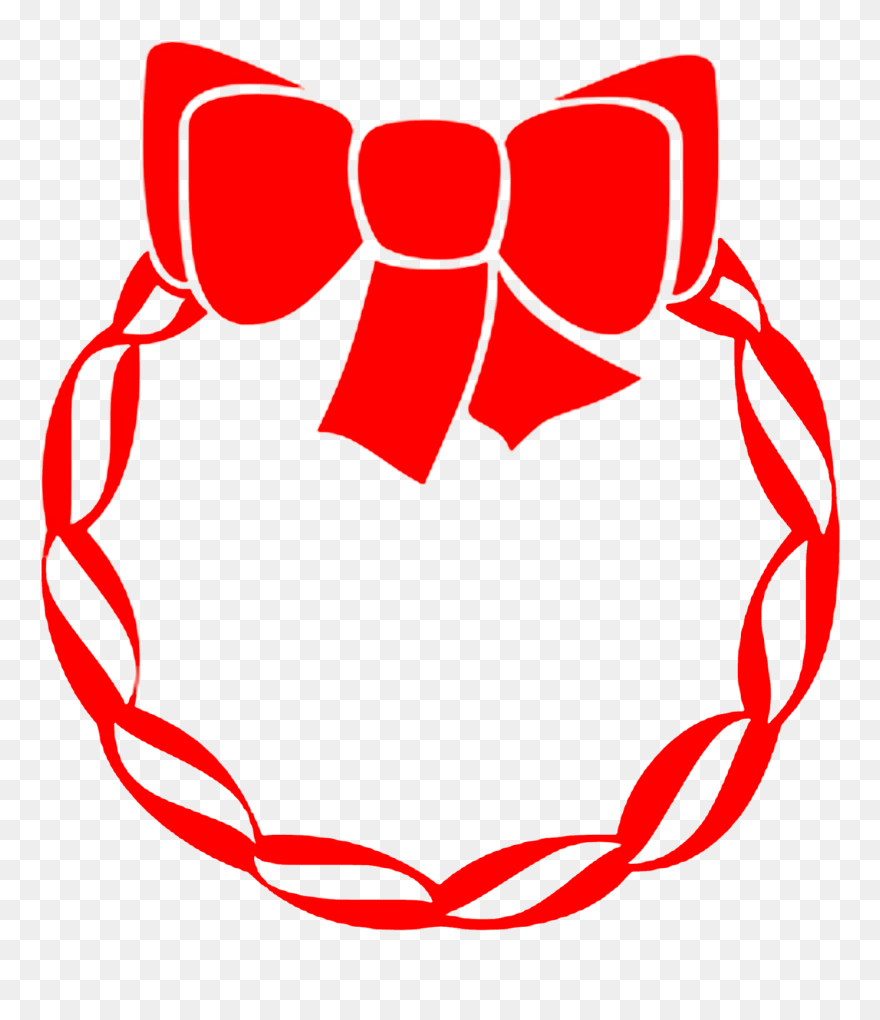 Happy New Year - Red Christmas Wreath Clipart - Png Download