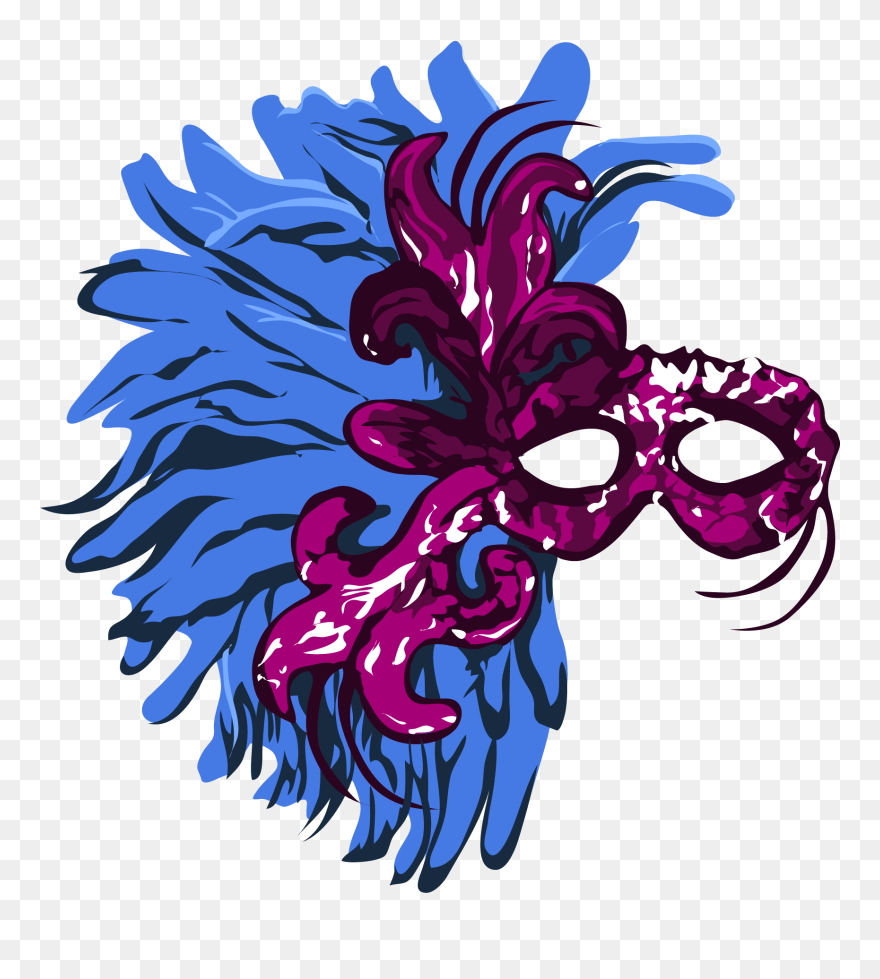 Mardi Gras Mask - Illustration Clipart