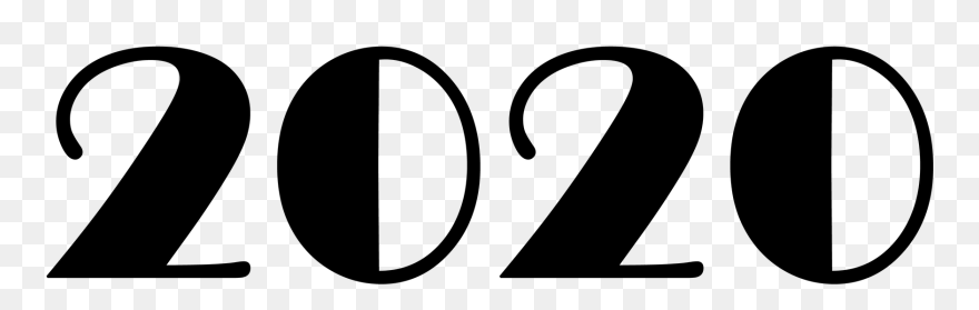 Happy New Year 2020 Retro Numbers - Dentistry Clipart