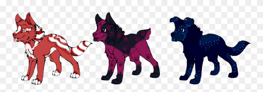 Wolf Pup Adoptables By Galaxy-bear - Cartoon Clipart