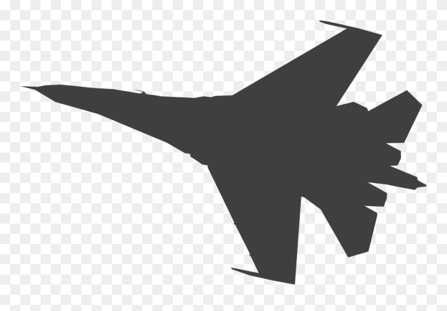 Jet Clipart Transparent Background - Fighter Jet Silhouette - Png Download