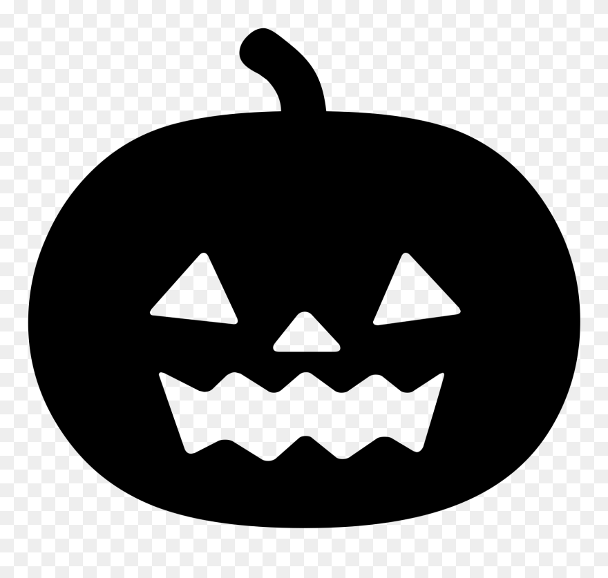 Open License Black And White Clipart Pumpkin Graphic - Jack O Lantern Icon - Png Download