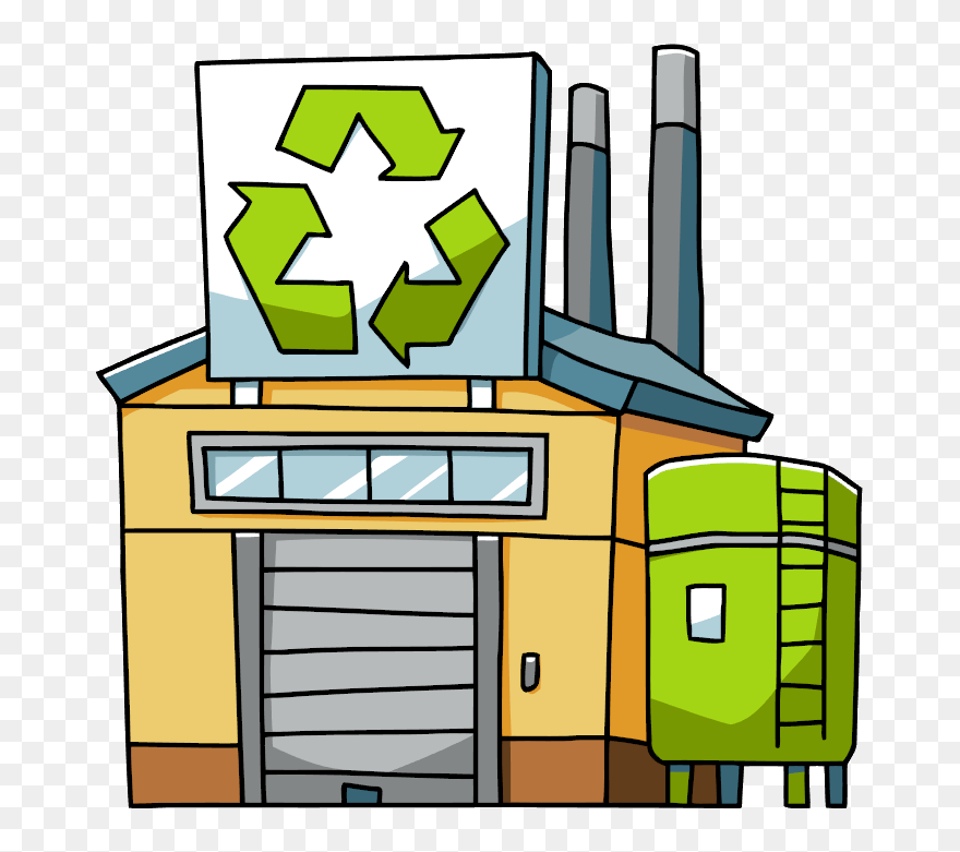 Dump Clipart Recycling Factory - Recycling Plant Clipart - Png Download