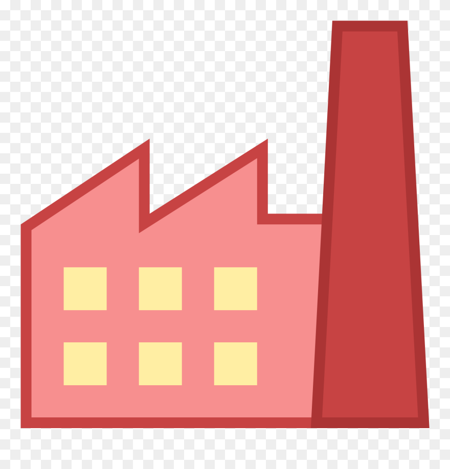 Factory Clipart Outline - Industrial Revolution Clipart Red - Png Download