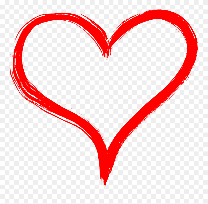 Drawing Heart Clip Art - Hand Drawn Heart Png Transparent Png