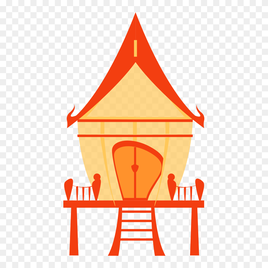 Thai Traditional House - Thailand House Clipart - Png Download