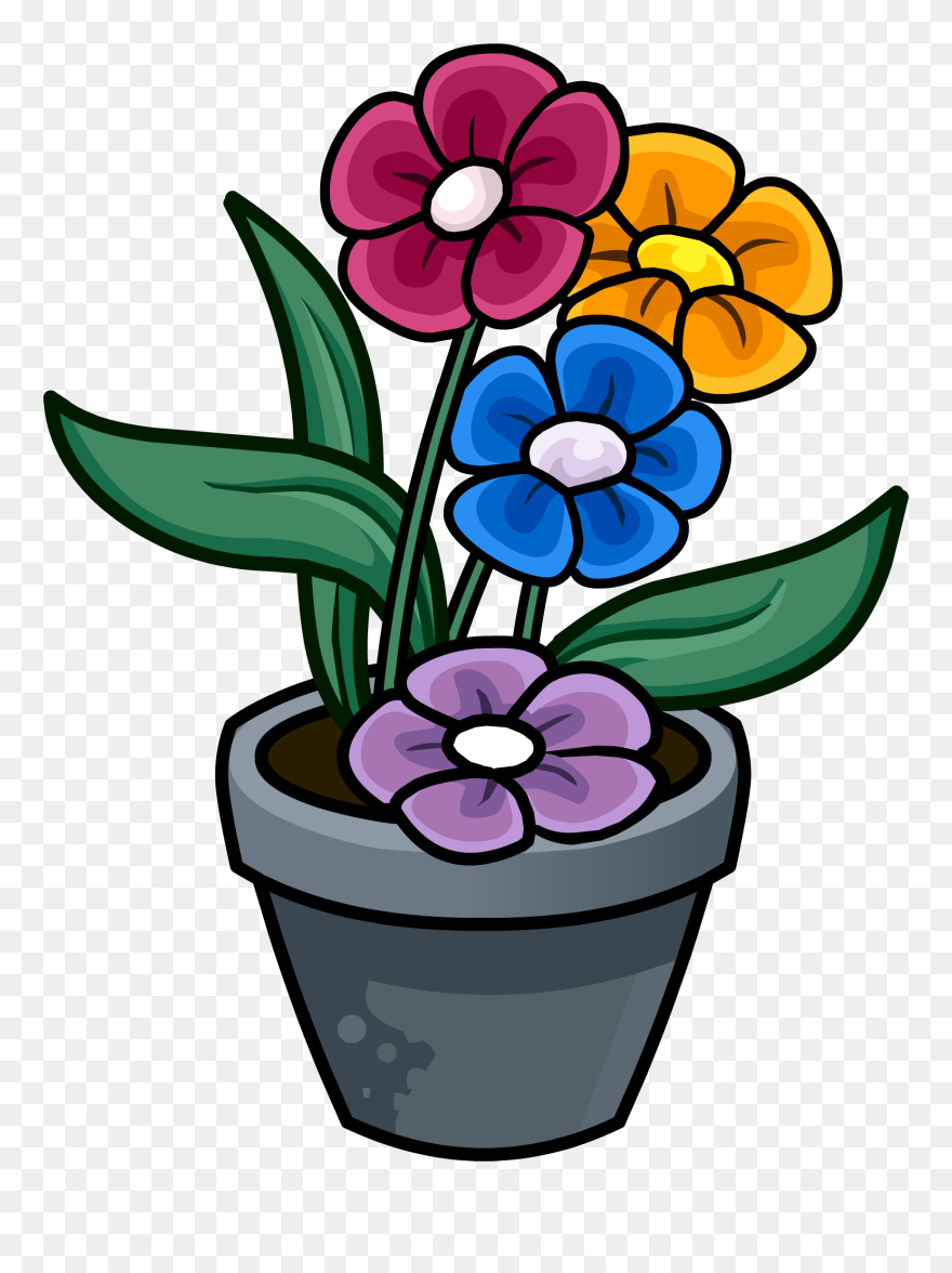 Altar Flower Clipart Freeuse Library Flowerpots Clipart - Flower Pot Design Drawing - Png Download