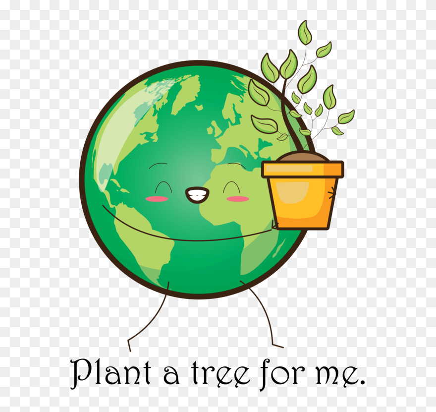 Transparent Earth Day Green World Earth For Happy Earth - Poster Or Painting On Earth Day Clipart