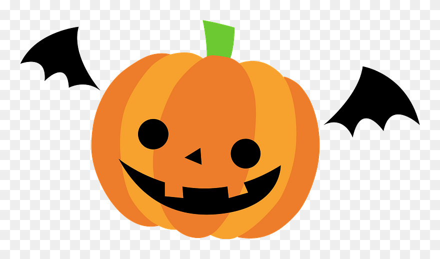 Halloween Jack O" Lantern Clipart - ハロウィン 羽 イラスト - Png Download