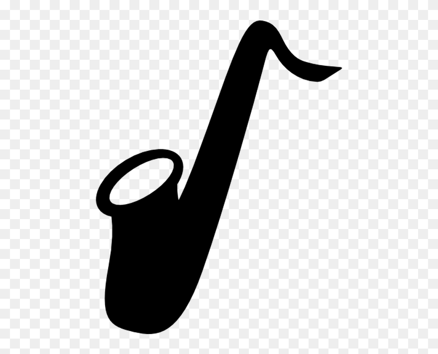 Alto Saxophone Silhouette Clip Art - Saxophone Clipart Silhouette - Png Download