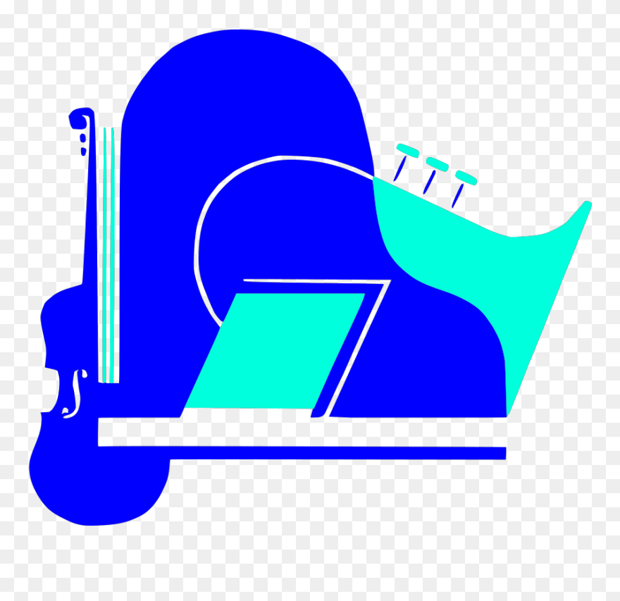 Violin Piano Saxophone Svg Clip Arts - Violin And Piano Graphic - Png Download