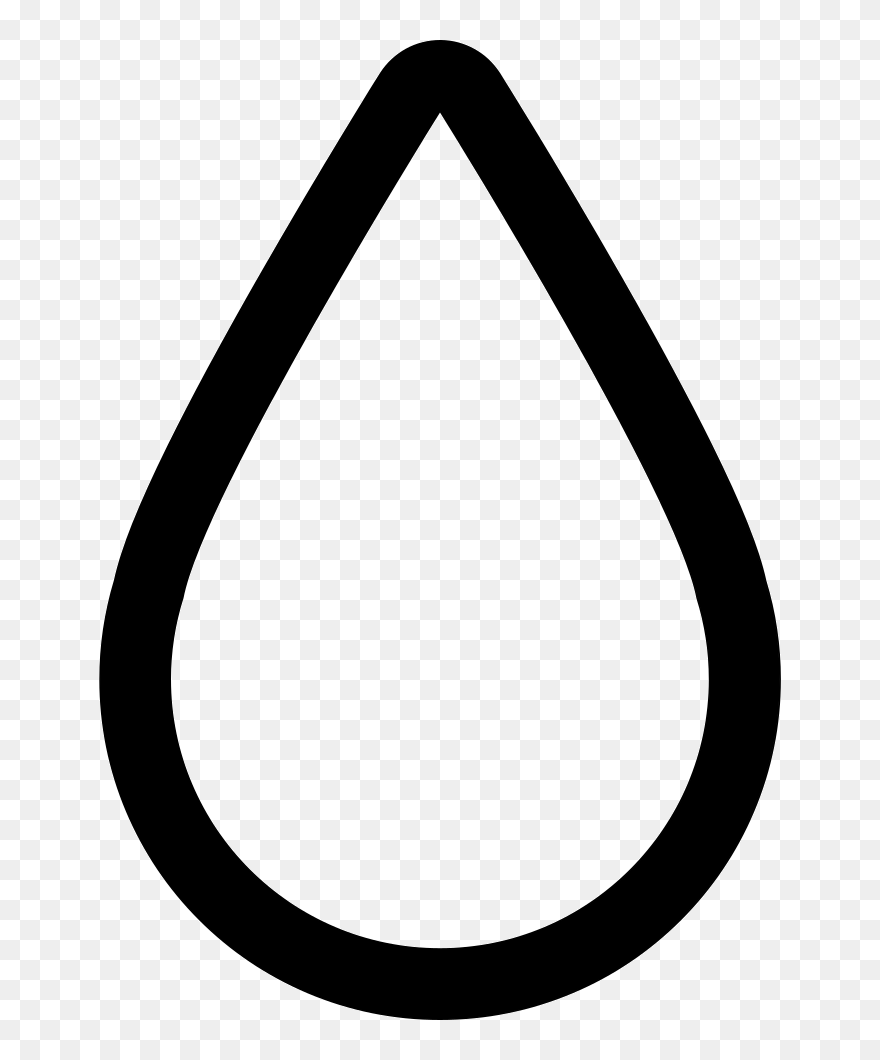 Ink Drop Outline - Rain Drop Black And White Clipart - Png Download