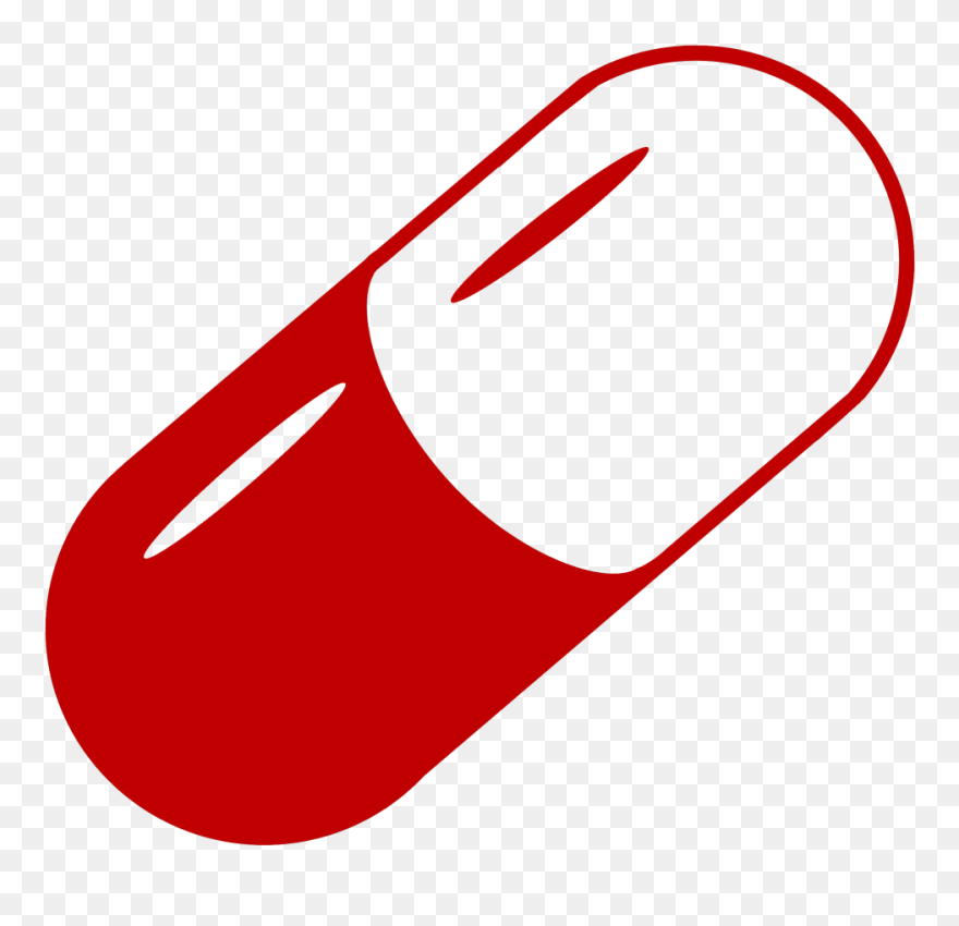 Pharmacy - Red Pill Clip Art - Png Download