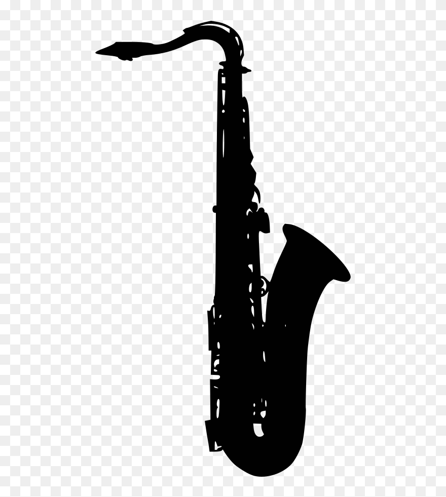 Saxophone Noir Et Blanc Clipart