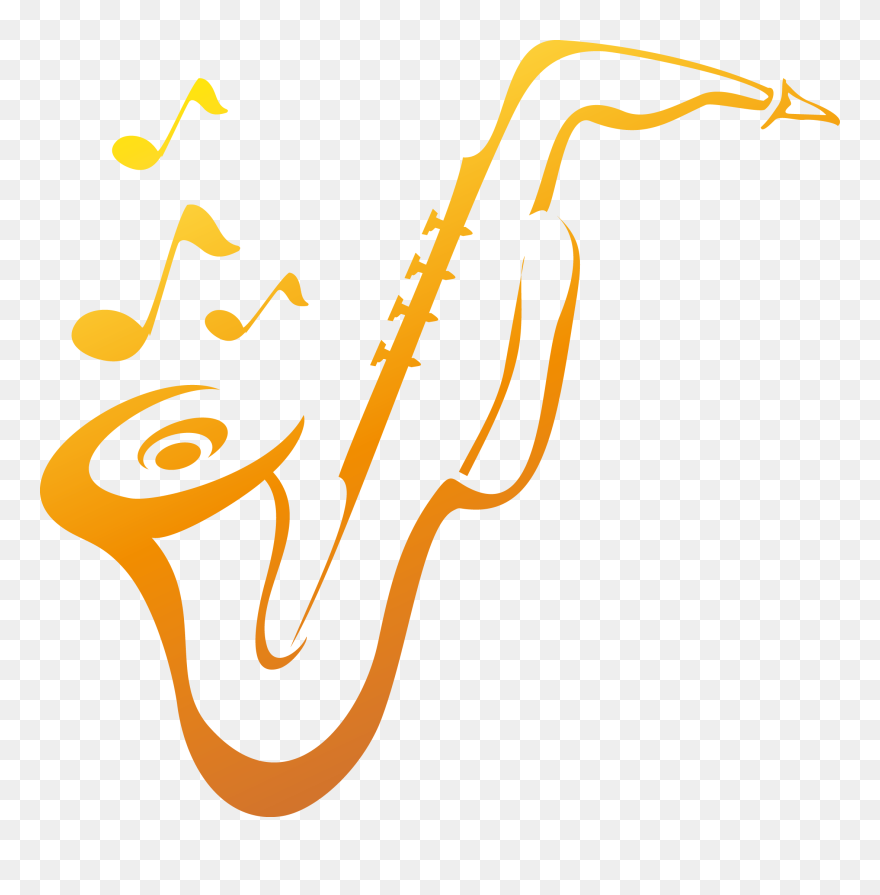 Transparent Saxophone Clip Art - Saxophone Logo Png