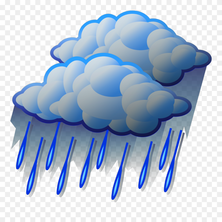 #ftestickers #clipart #cloud #rain #raindrops - Heavy Rain Clipart - Png Download