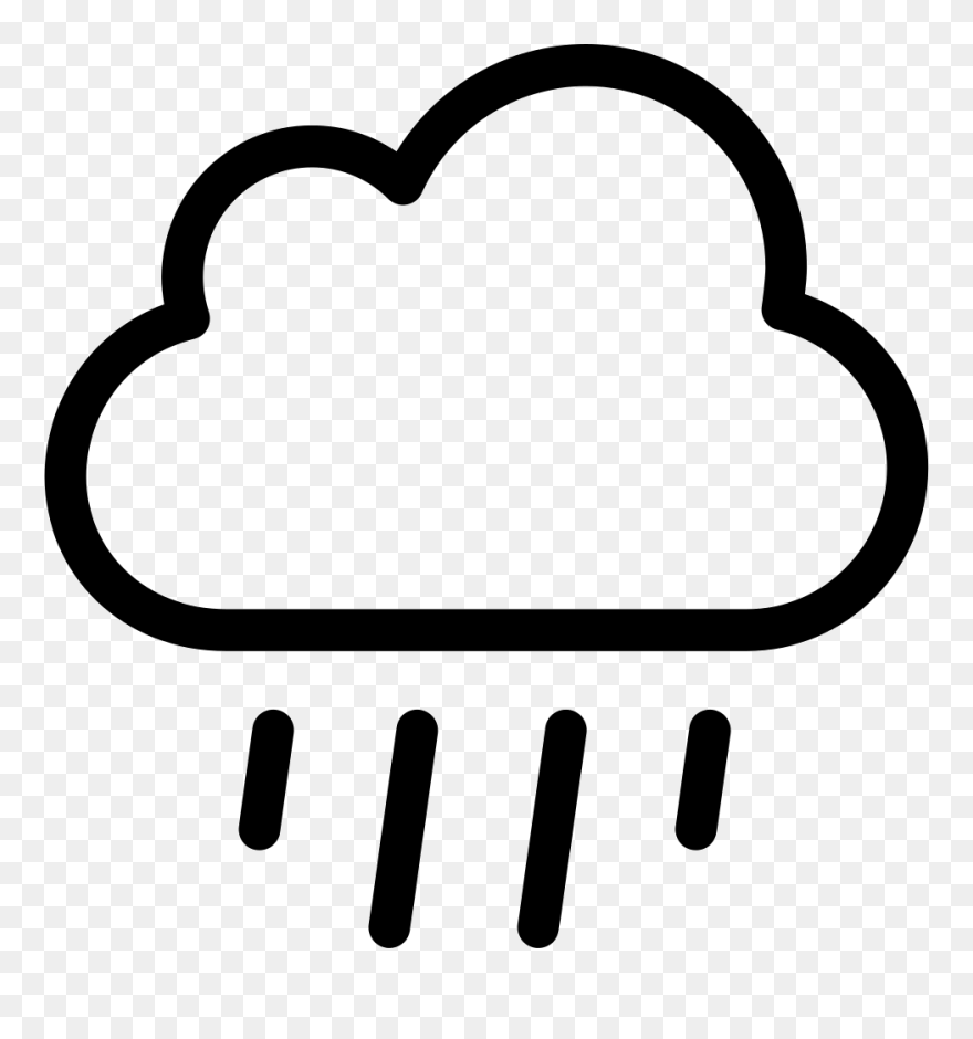 Drawn Raindrops Svg - Transparent Background Cloud Icon Clipart