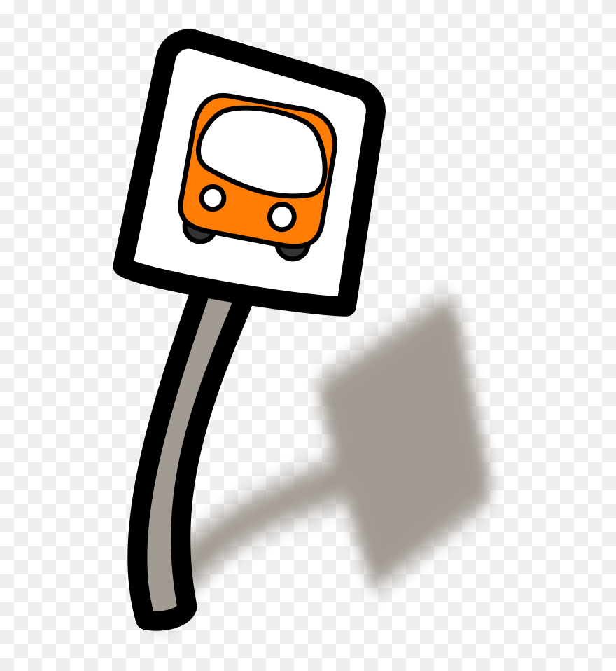 Stop Clip Art - Bus Stop Sign Clipart - Png Download