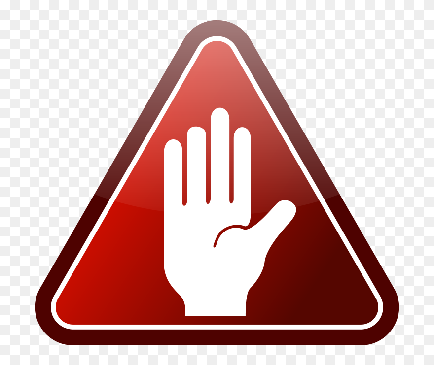 Transparent Stop Sign Png - Hand Stop Clipart