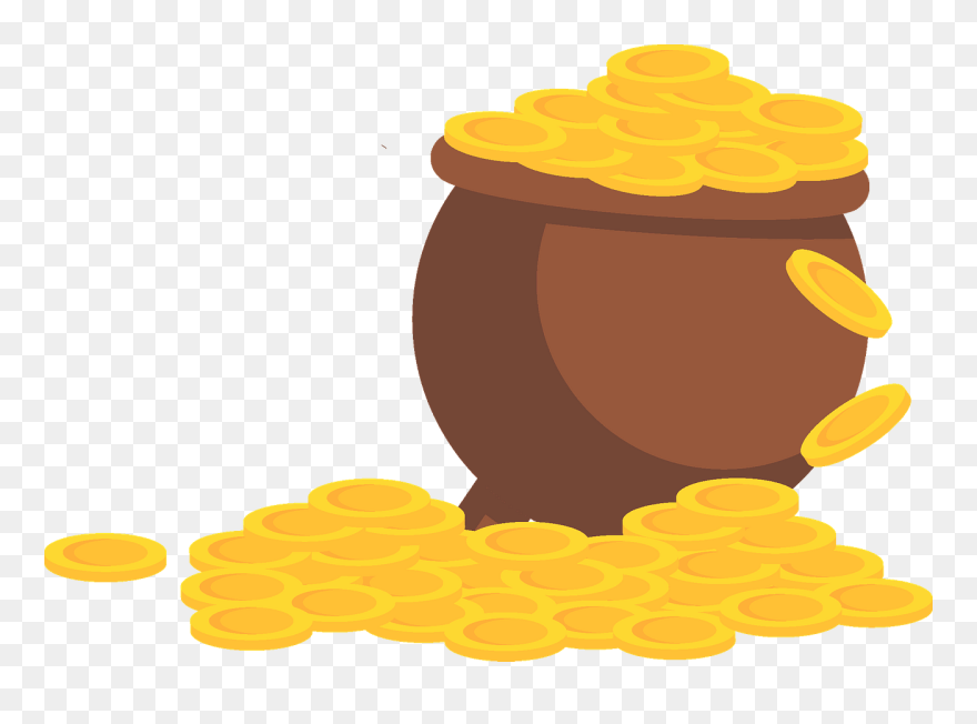 Pot Of Gold Clipart - Illustration - Png Download