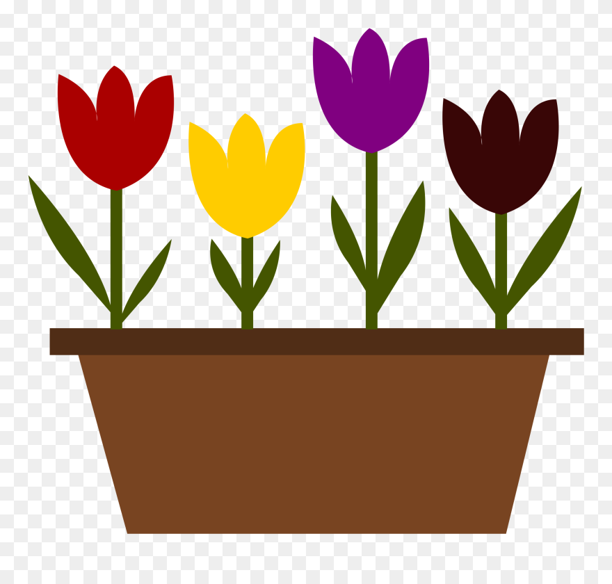 Thumb Image - Clip Art Flowers In Pot - Png Download