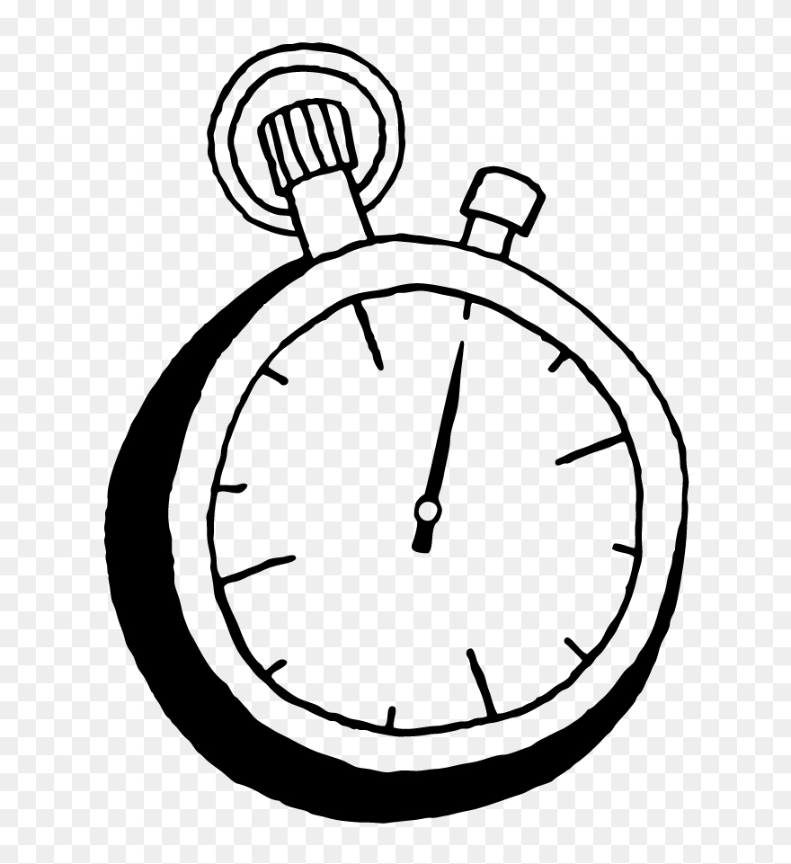 Clipart Transparent Stop Watch Drawing At Getdrawings - Stop Watch Drawing - Png Download