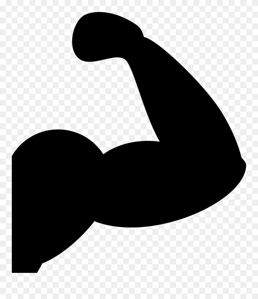 Arm Muscles Silhouette Svg Png Icon Free Download - Arm Muscle Silhouette Clipart
