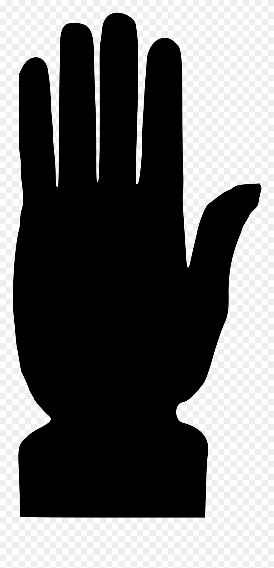 Transparent Stop Hand Png - Stop Hand Silhouette Clipart