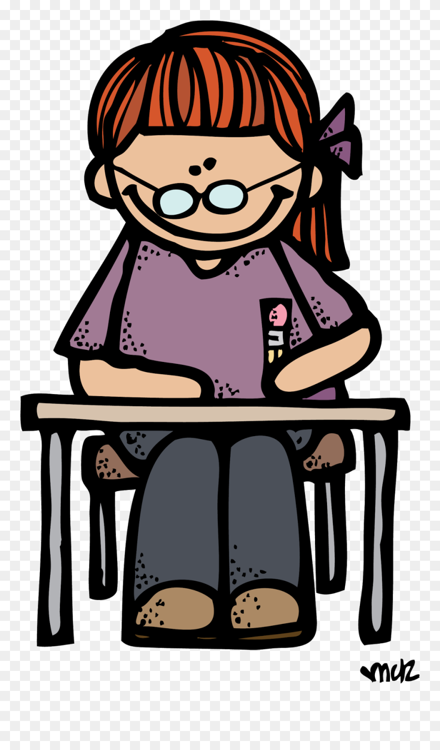 Melonheadz Homework Cliparts - Melonheadz Clipart Desk - Png Download
