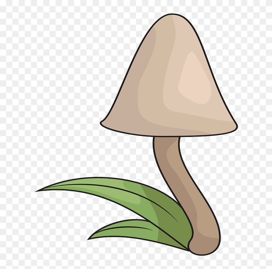 Mushroom In The Grass Clipart - Png Download