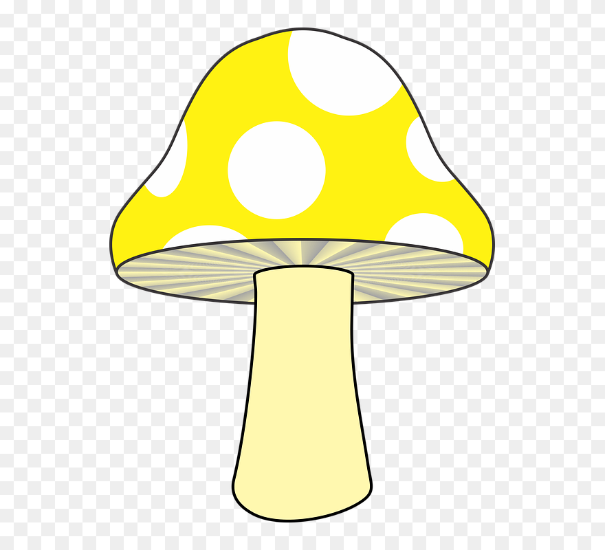 Mushroom Clipart Yellow Mushroom - Yellow Mushroom Clipart - Png Download