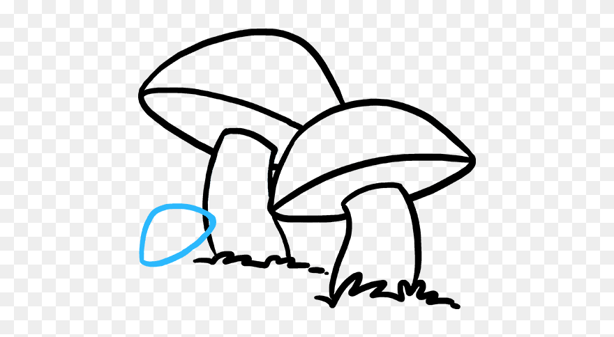 How To Draw A Mushroom - Easy Drawing Of Mushroom Clipart