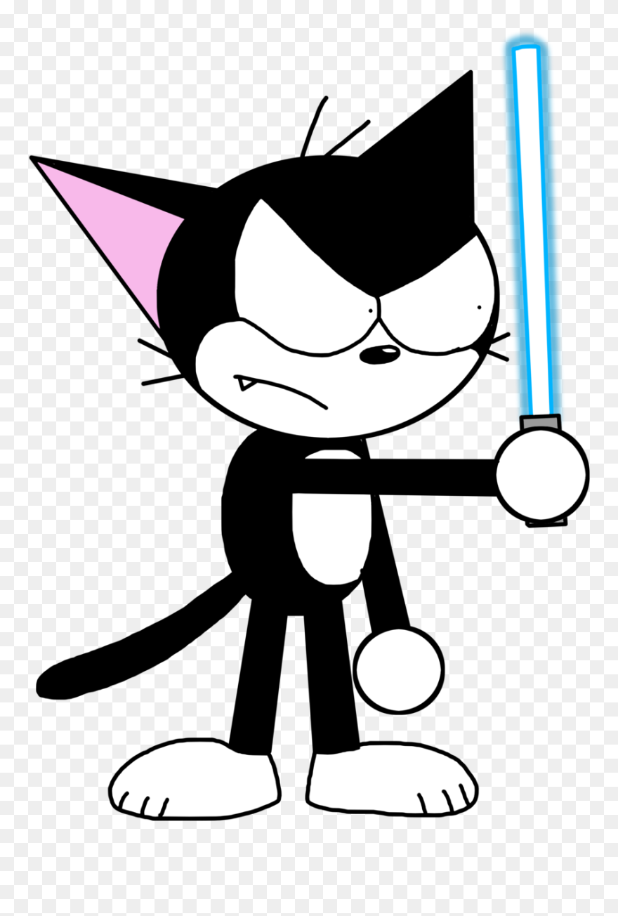 Cyborg Kuro-chan With Lightsaber By Marcospower1996 - Cyborg Kuro Chan Png Clipart